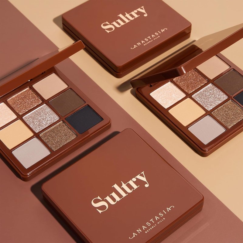 Anastasia Beverly Hills Mini Eyeshadow Palette - High-Pigment Travel-Size with Luminous Metallics & Warm Neutrals