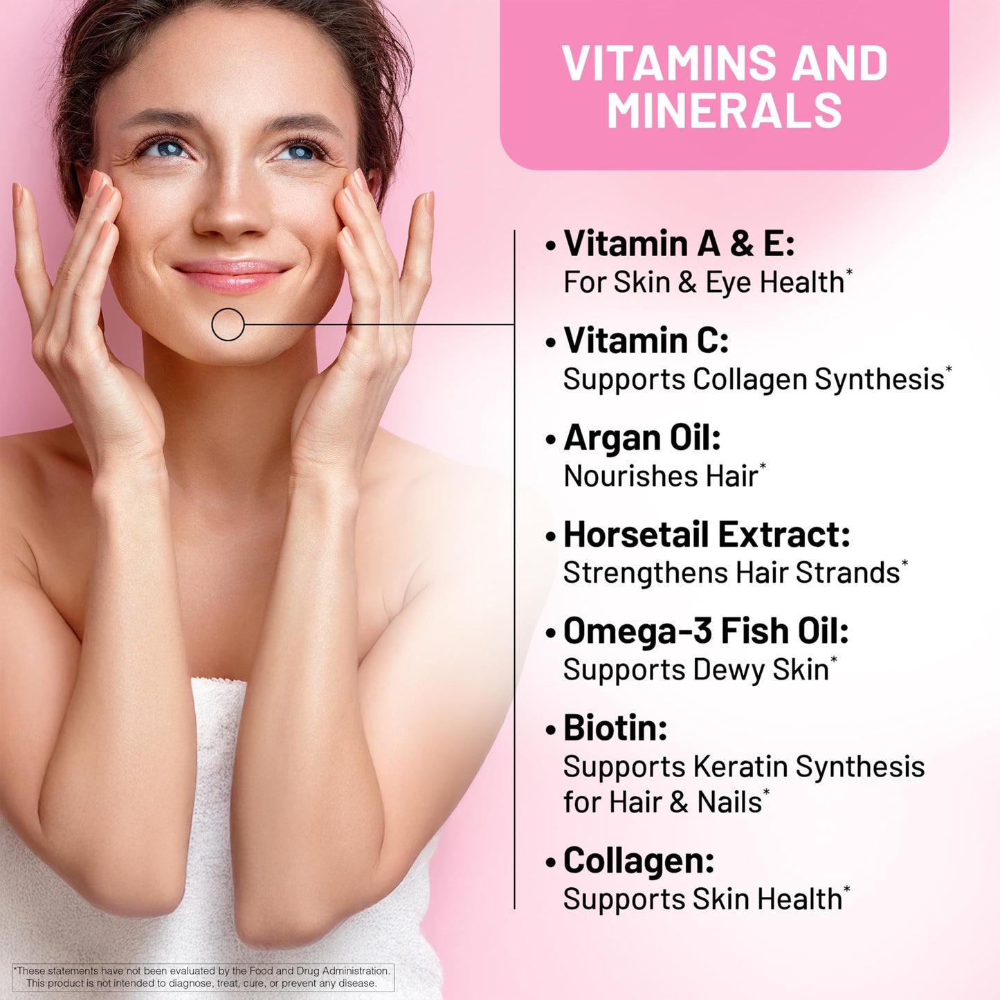 NatureWise Hair Skin and Nails Vitamin, Biotin 5000mcg w/Hyaluronic Acid, Collagen for Women with C, B Complex, D3, A, E, Iron - Non-GMO, Gluten Free - 150 Softgels[50-Day Supply]