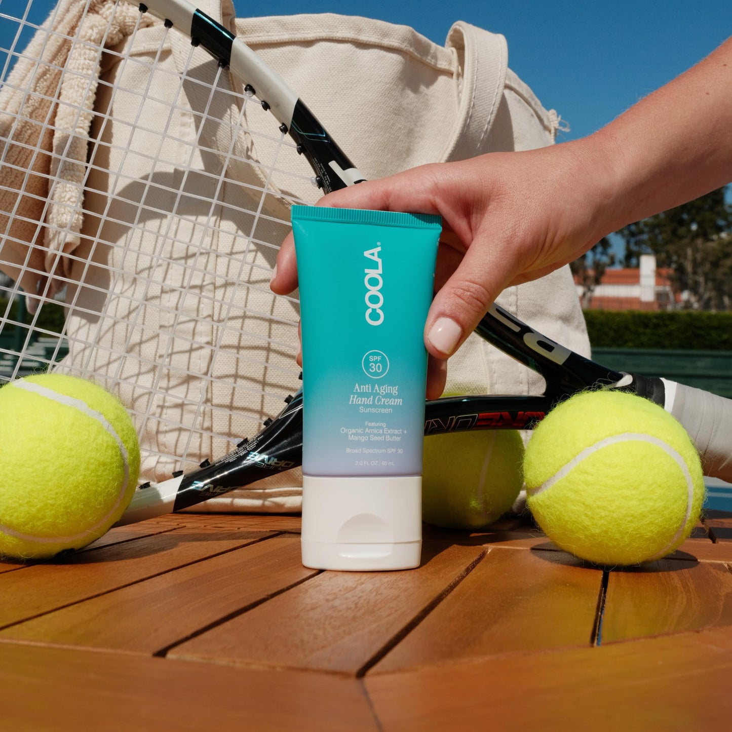 COOLA Anti-Aging Hand Cream with SPF 30, Dermatologist Tested Sunscreen, Mango Seed Butter, Vitamin E, Organic Arnica, Deeply Nourishing, Visibly Smooths Skin, 2 Fl Oz