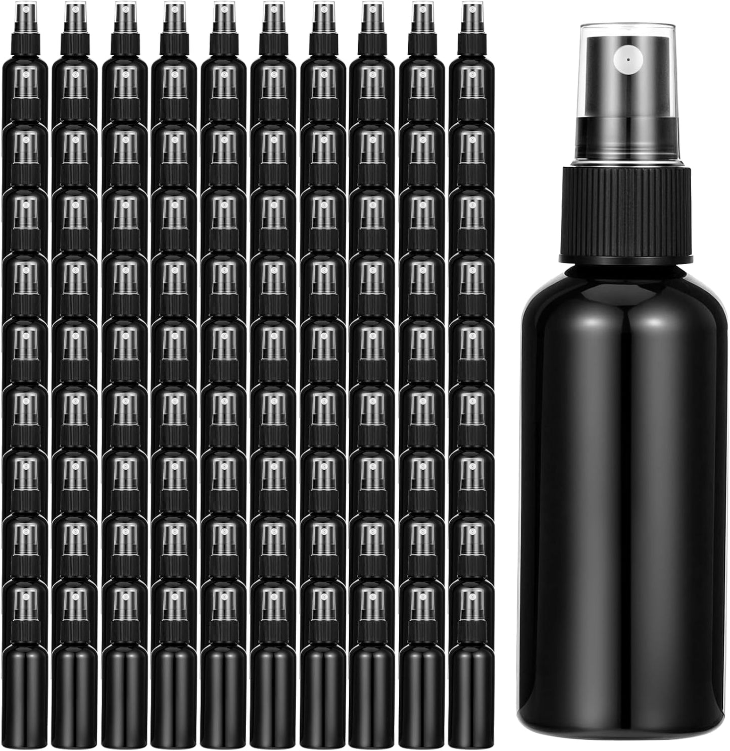 2oz Small Spray Bottles - 100 Refillable Mini Spritzers | Clear Plastic Travel Mist Sprayers