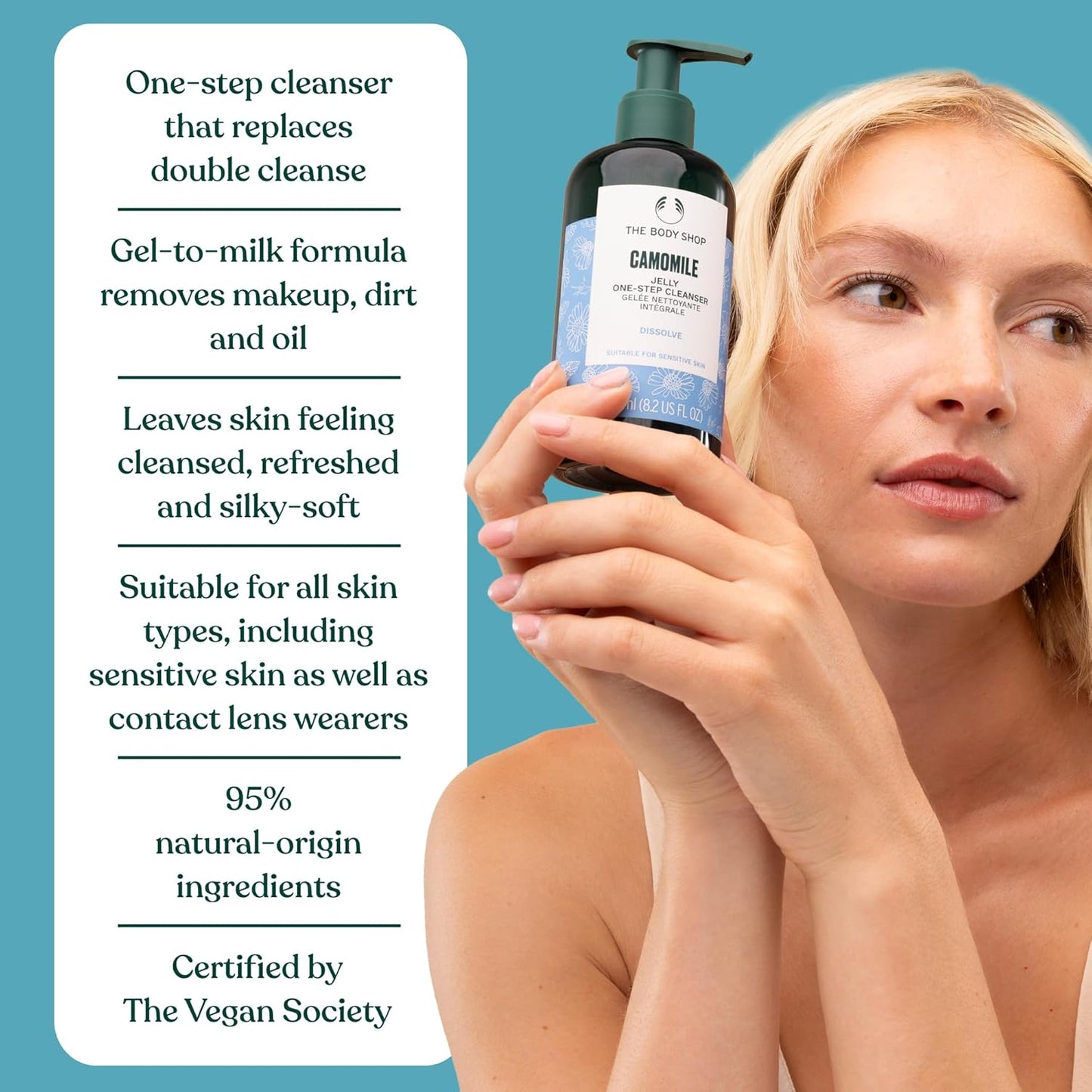 Camomile Jelly Cleanser - Gentle One-Step Cleanser for Sensitive Skin | 8.2 Fl Oz