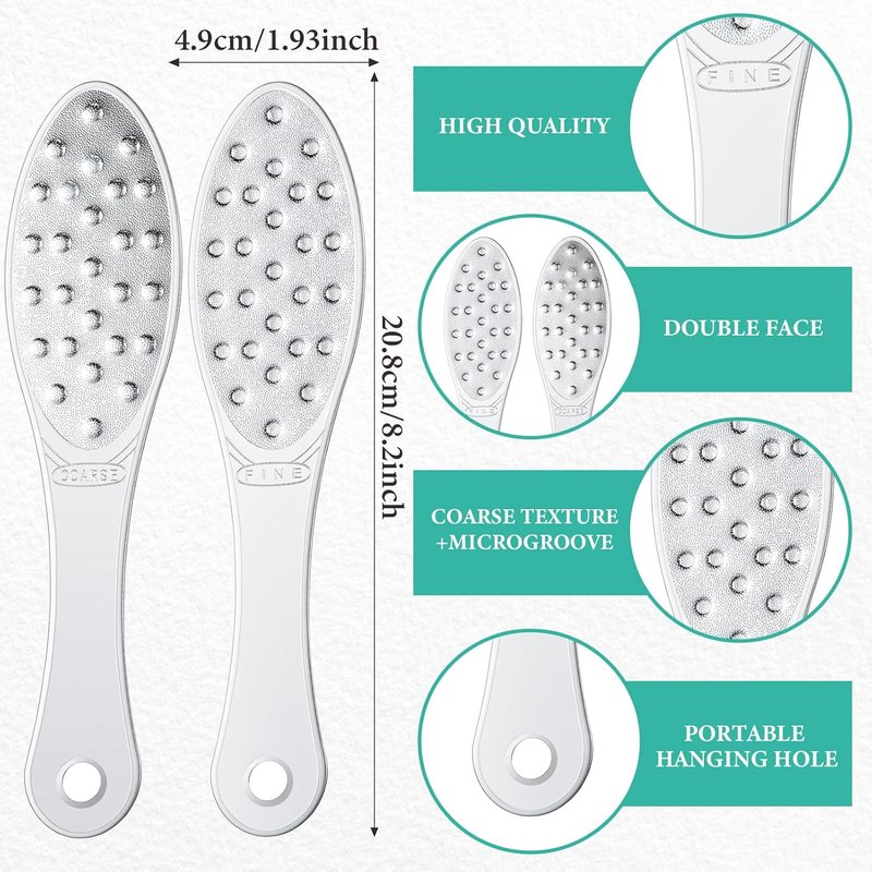 Stainless Steel Foot File Callus Remover - Double-Sided Metal Rasp for Professional Pedicure | Easy to Clean, Classic Style