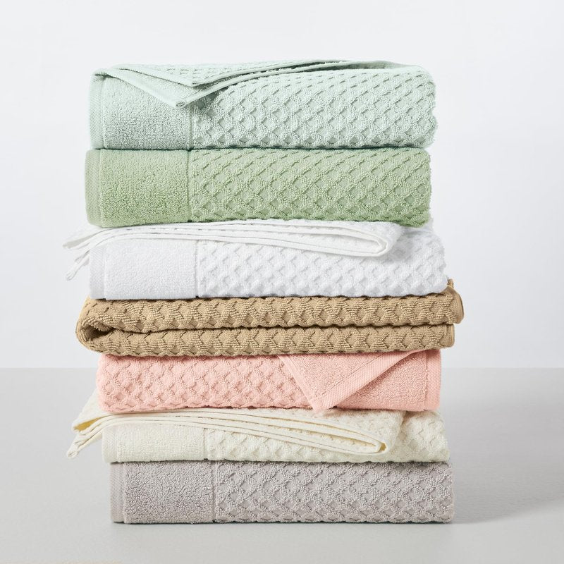 Great Bay Home Bath Towels - 100% Cotton 4 Pack 54x27 Bath Towel Set - Absorbent, Durable, Quick-Dry Towels for Bathroom (Optic White)