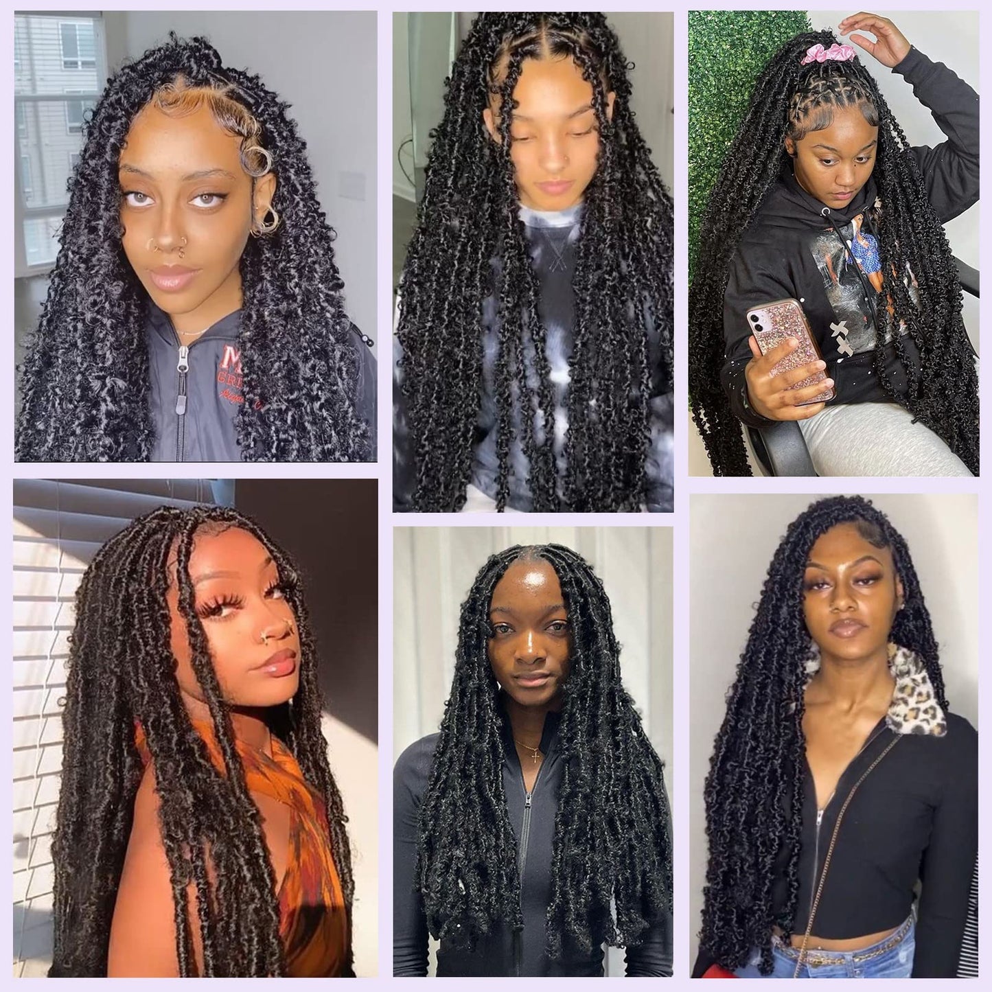 Leeven 30 Inch Dark Brown Butterfly Locs Crochet Hair for Black Women 6 Packs Pre-twisted Crochet Butterfly Locs Bohemian Braids Hair Thick Distressed Faux Locs Crochet Hair 4#