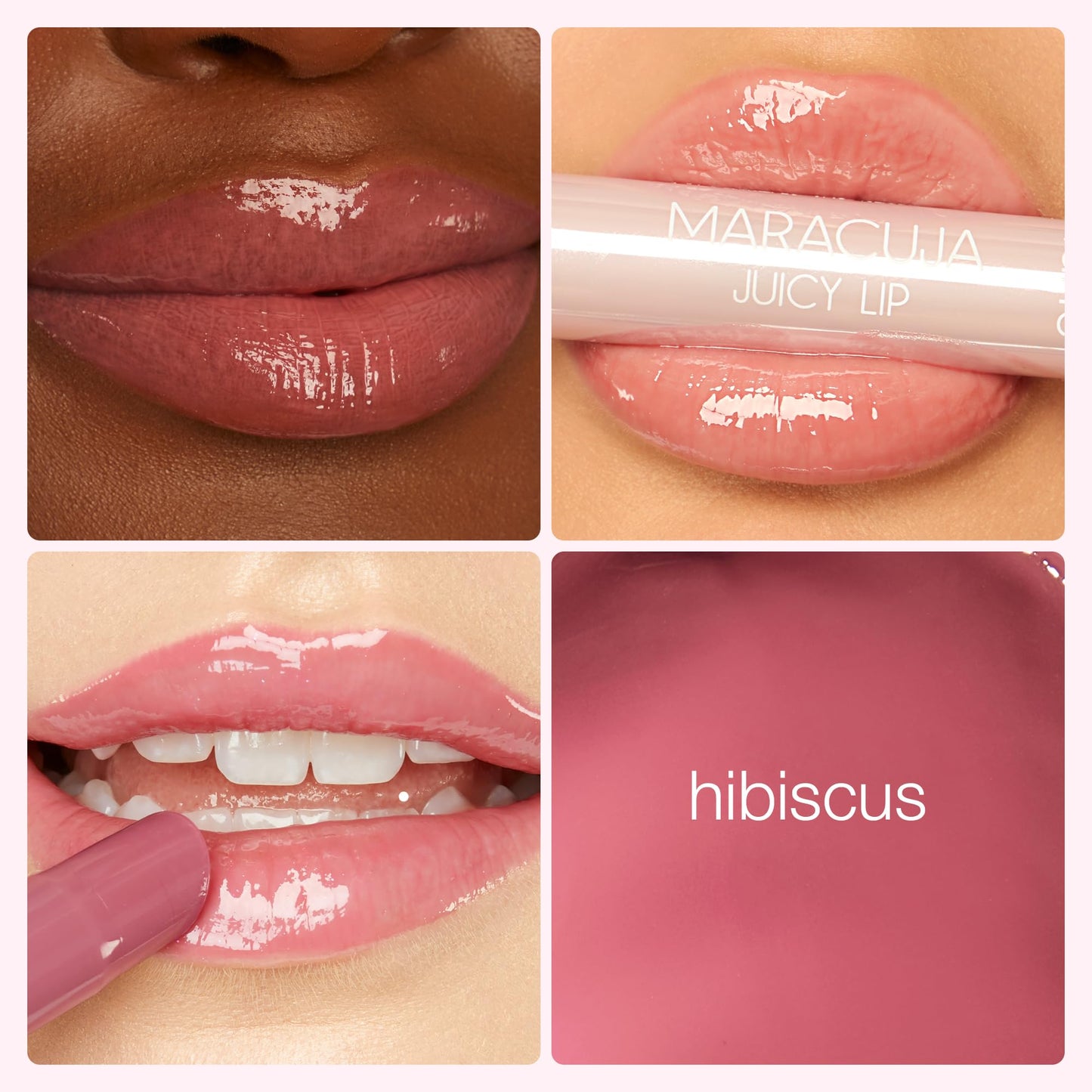 tarte maracuja juicy lip balm gloss – Viral Nourishing Lip Butter Color with High-Shine Hydration, Skincare Infused with Vitamin E, Vegan & Cruelty-Free, full size, Hibiscus