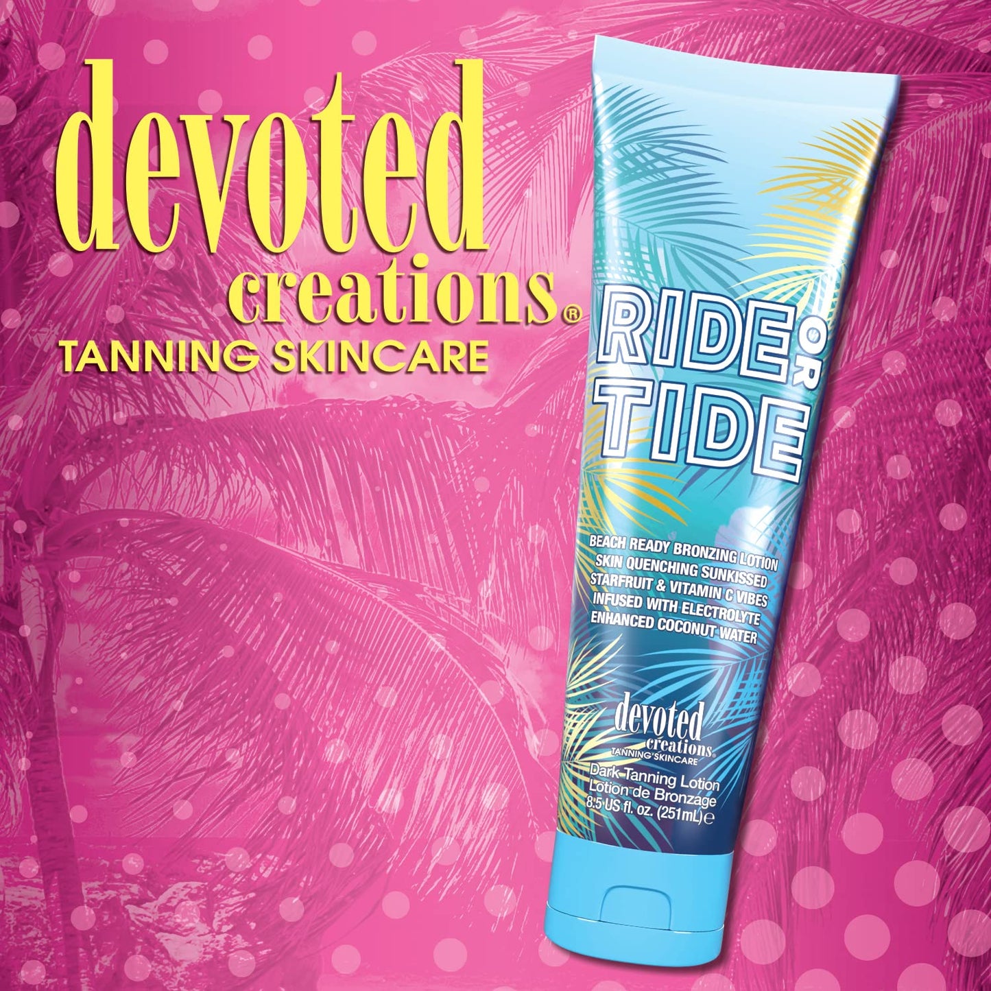 Devoted Creations Ride or Tide - Beach Ready Bronzing Lotion with Enhanced Coconut Water
