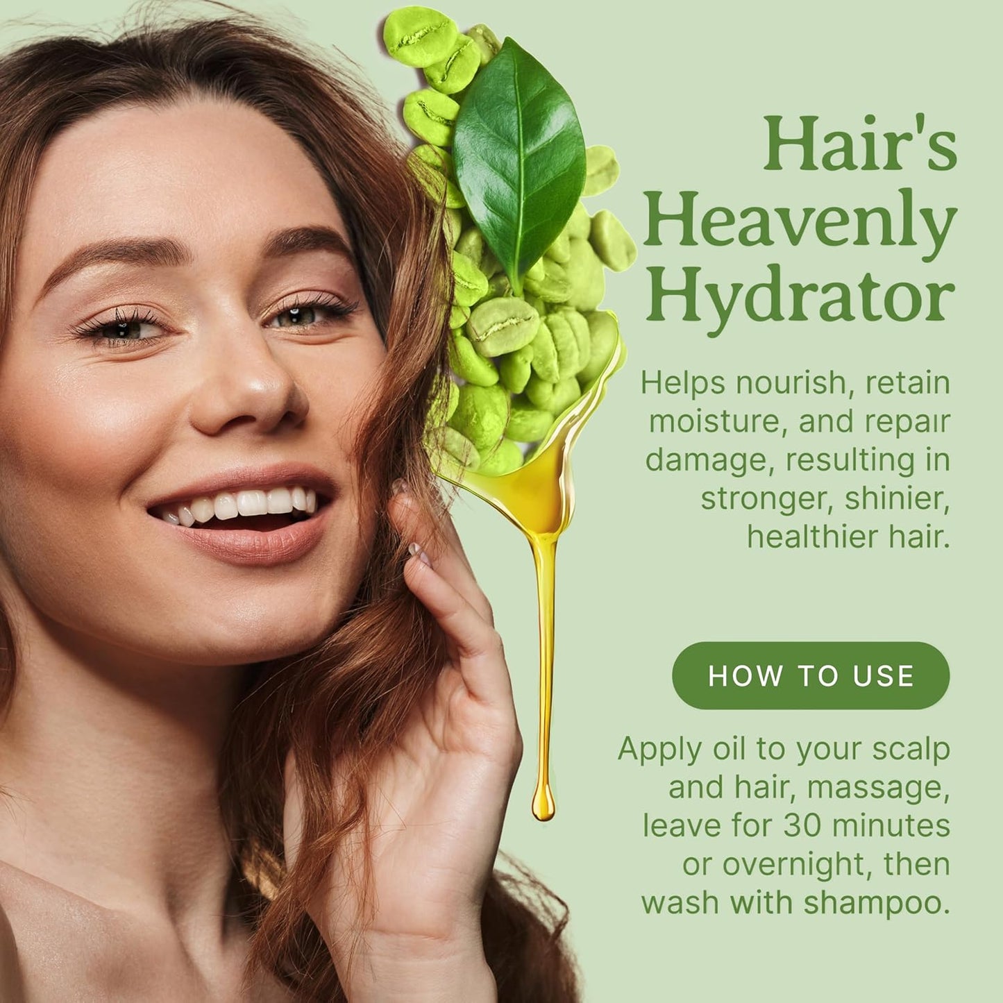 Green Coffee Bean Oil - 8 oz Natural Oil for Radiant Skin & Hair | Rich in Nutrients