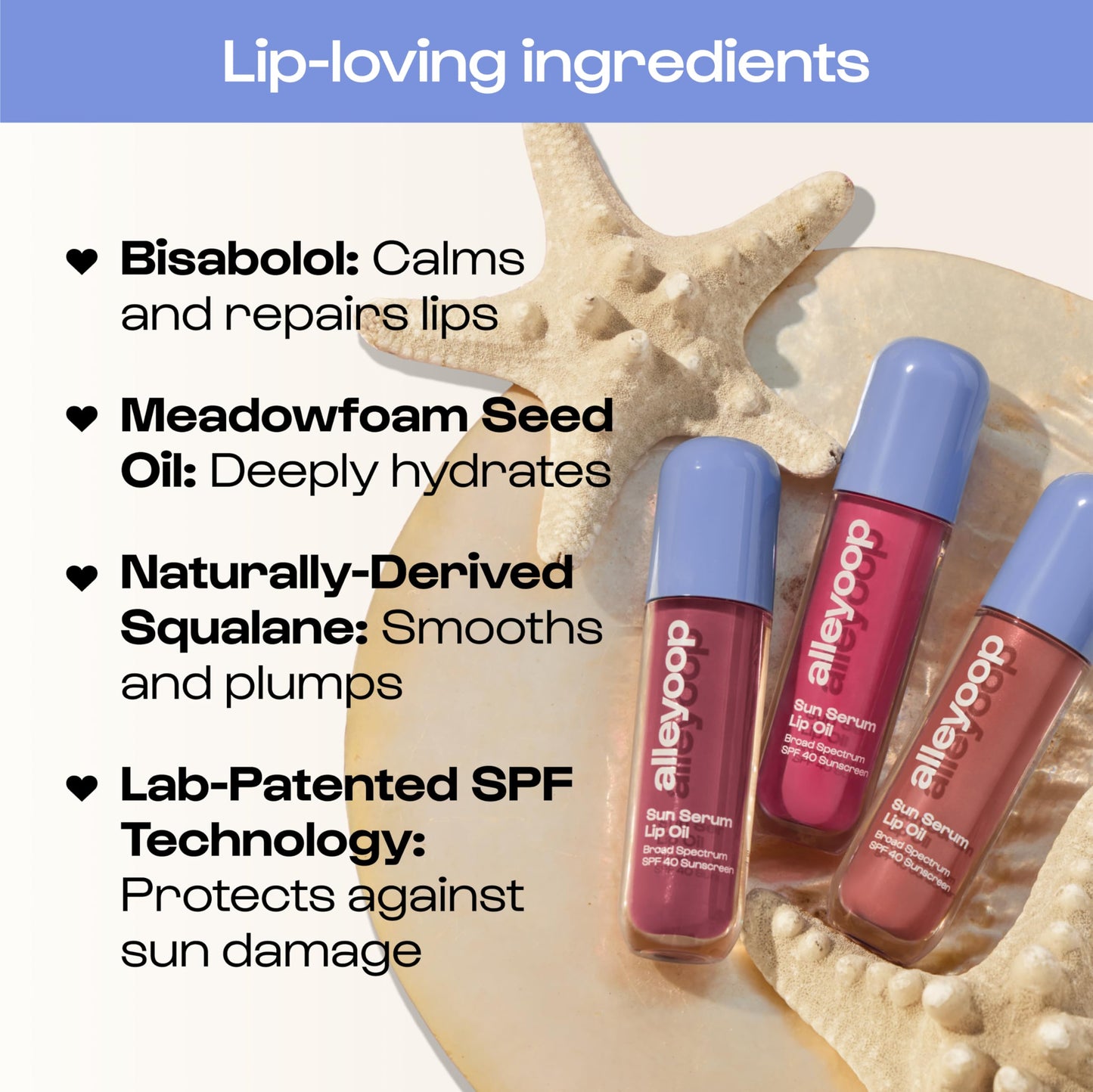 Alleyoop Sun Serum Lip Oil SPF 40 – Tinted Lip Oil with SPF, Hydrating Tinted Lip-Moisturizer for Women, Lips Sunscreen for Cracked Lips, Smooths & Soothes, Vegan, Travel-Friendly, Daylight