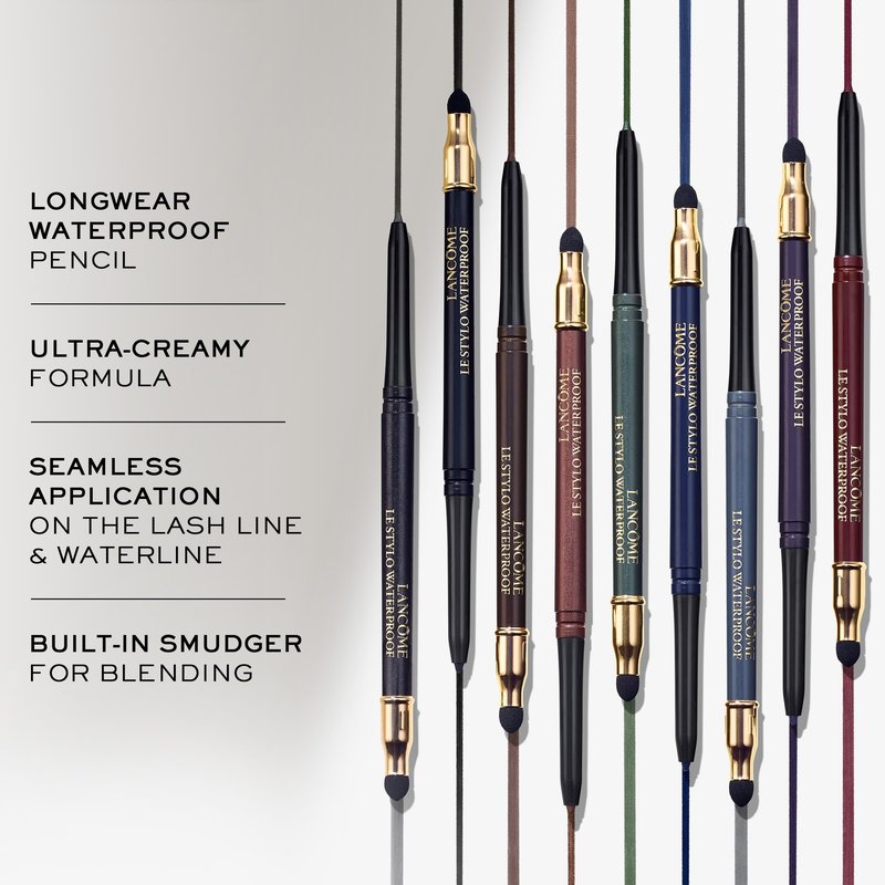 Lancôme Le Stylo Waterproof Eyeliner Pencil - Creamy & Highly Pigmented - Seamless Blending & Smudging - 03 Chocolat