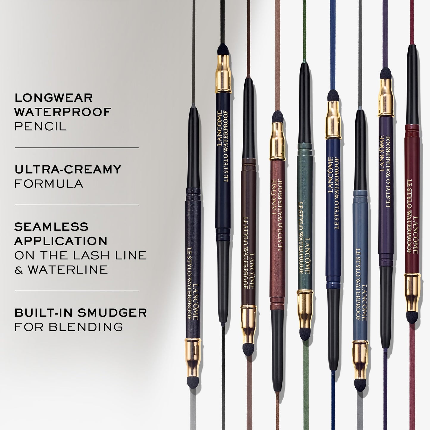 Lancôme Le Stylo Waterproof Eyeliner Pencil - Creamy & Highly Pigmented - Seamless Blending & Smudging - 08 Reve Anthracite