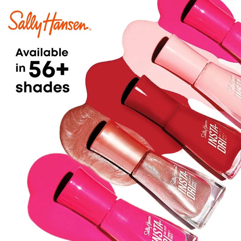Sally Hansen Insta-Dri Nail Polish | Quick Dry, Long Lasting, Streak-Free Shine | Semi-Opaque, Glossy | 239 In a Blush | Pale Pink Nude Nail Color