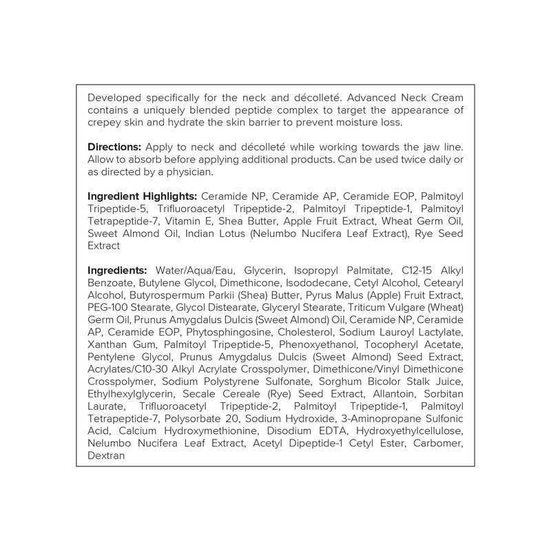 DRMTLGY Advanced Neck Firming Cream - Tightening & Lifting Sagging Skin, Peptides & Vitamin E, 1.8 oz