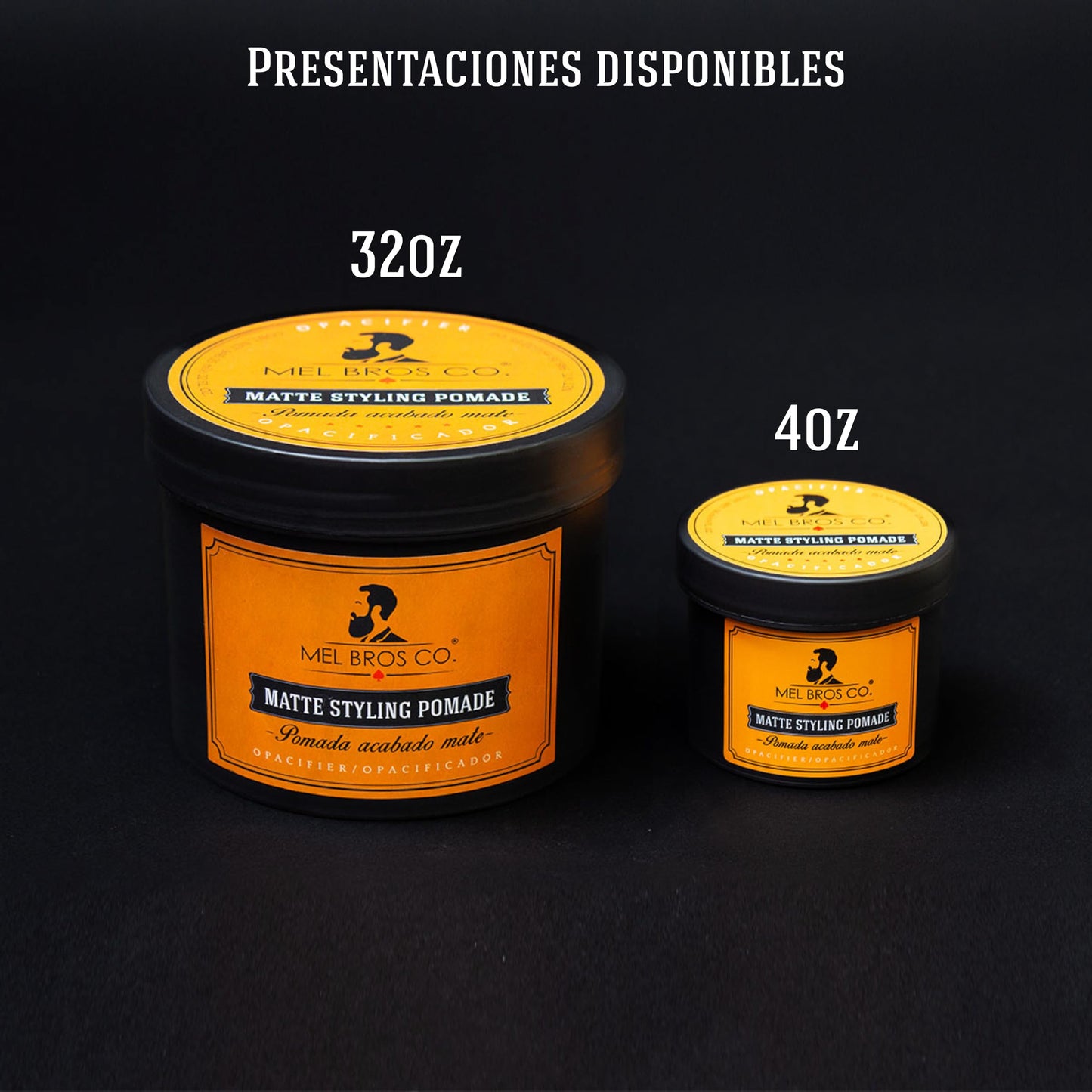 Mel Bros Co Matte Hair Pomade 4oz - Strong Hold Opacifier