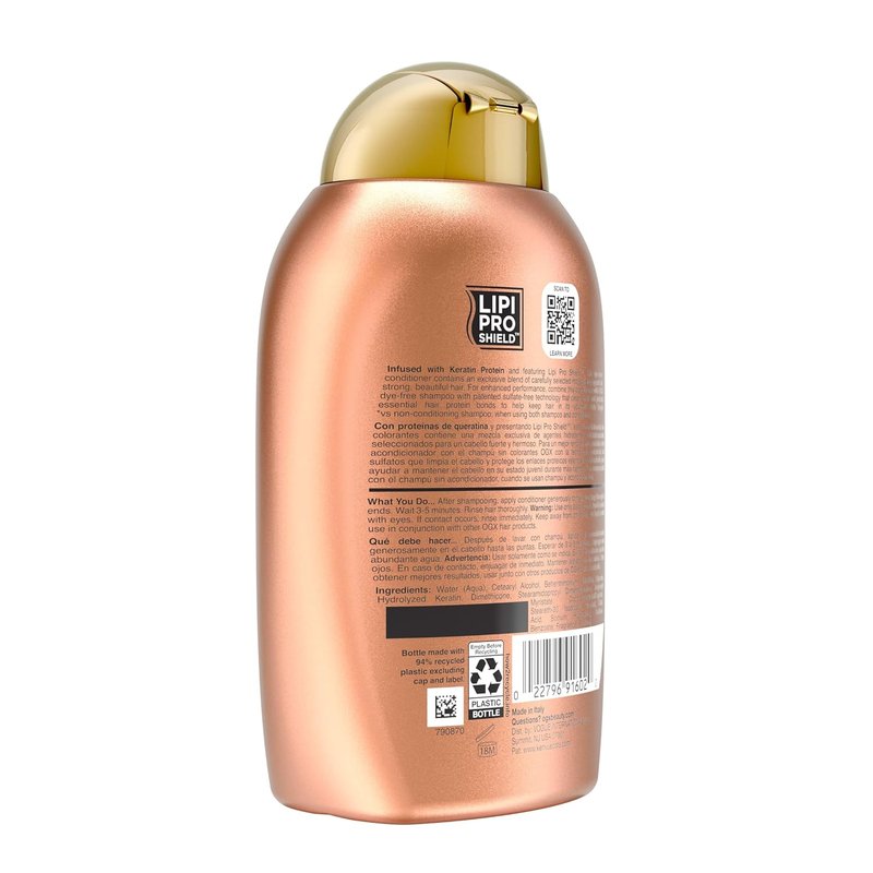 OGX Ever Straightening Conditioner - Brazilian Keratin Therapy with Coconut Oil & Cocoa Butter | Paraben-Free, Sulfate-Free