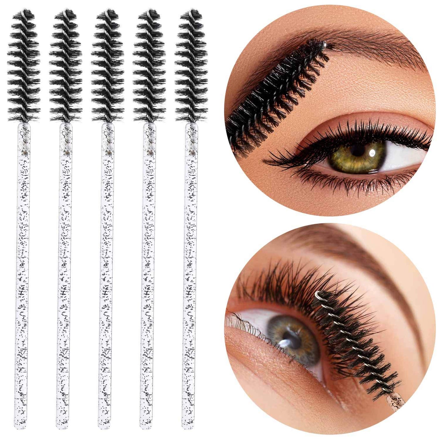 Tbestmax Disposable Mascara Wands - Eyelash Brush Spoolies for Extensions | Colorful Set of 200