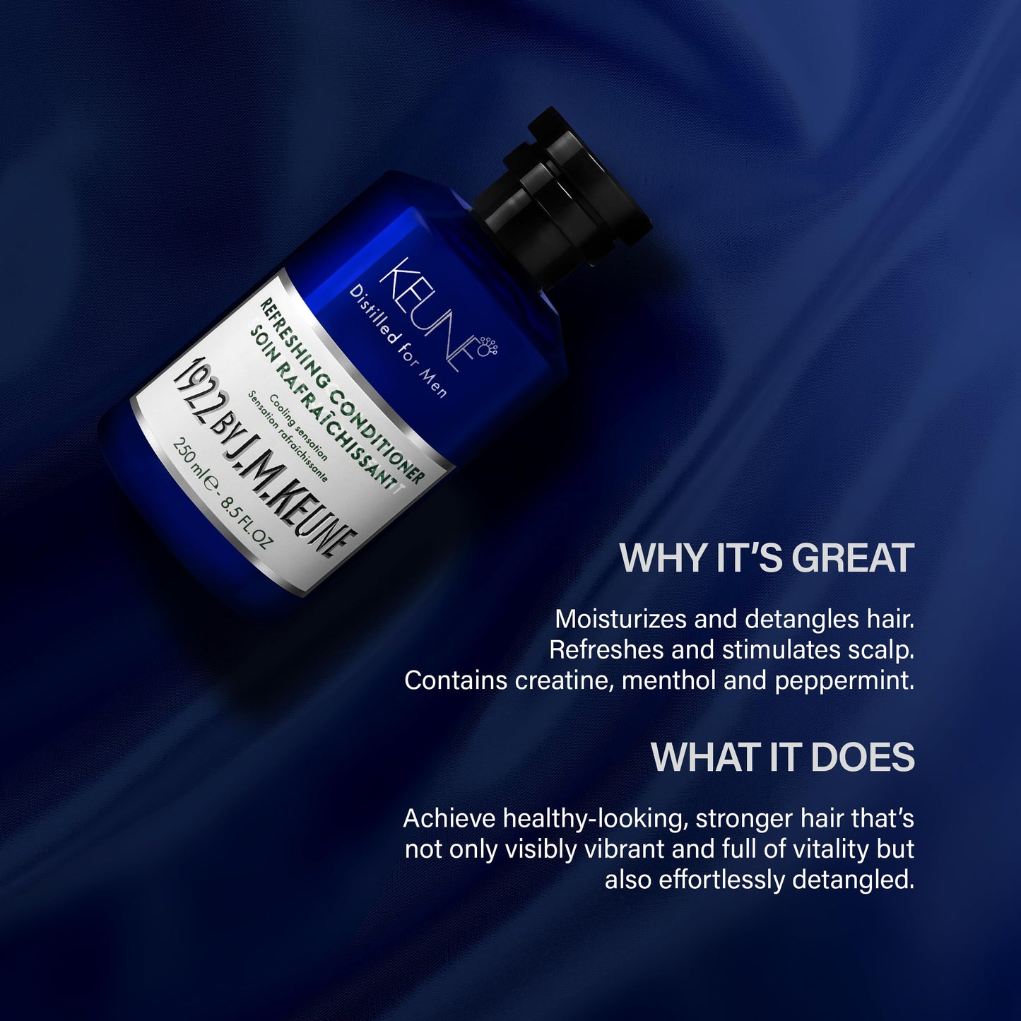 1922 by J.M. Keune Refreshing Conditioner, Cooling & Stimulating Conditioner for Men, 8.5 Fl Oz
