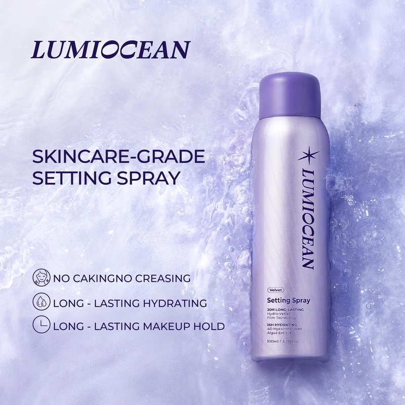 LUMIOCEAN Setting Spray for Makeup, Long-Lasting Face Mist, Moisturizing & Soothing Formula, Waterproof & Sweat-Resistant, 3.38 Oz