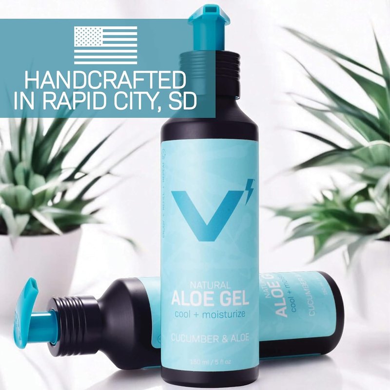Aloe Vera Gel - 100% Pure Organic Moisturizer for Sunburn Relief | Fast-Absorbing, Fragrance-Free, 30 oz Eco-Friendly Bottle