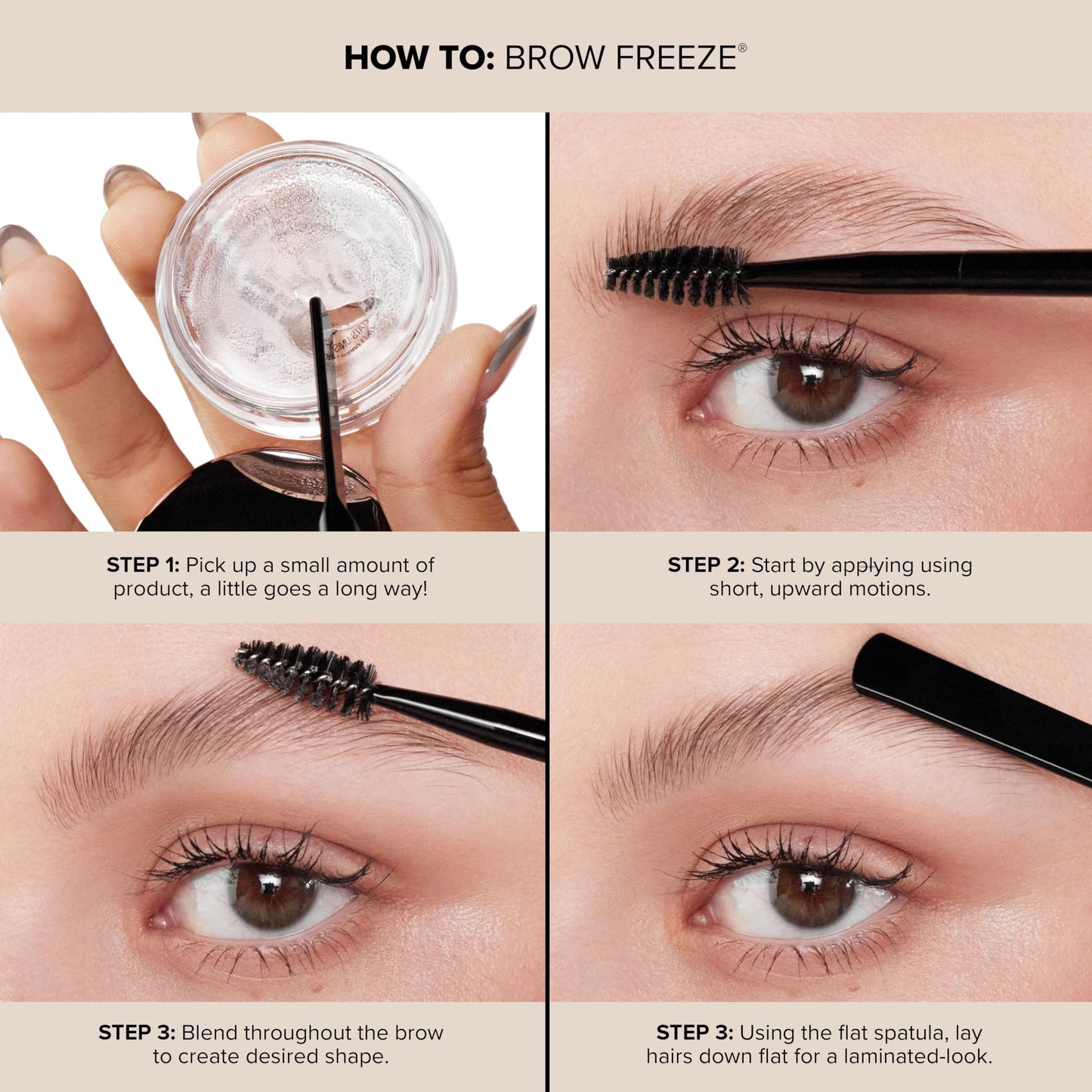 Anastasia Beverly Hills Brow Freeze - Extreme Hold Clear Brow Styling Wax for Feathered, Laminated Brows, Long-Lasting Formula to Sculpt, Tame & Set Hairs in Place