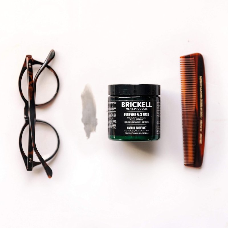 Brickell Men's Charcoal Face Mask - Detoxifying Skin Care with Kaolin Clay & Hyaluronic Acid | 4 oz, Unscented
