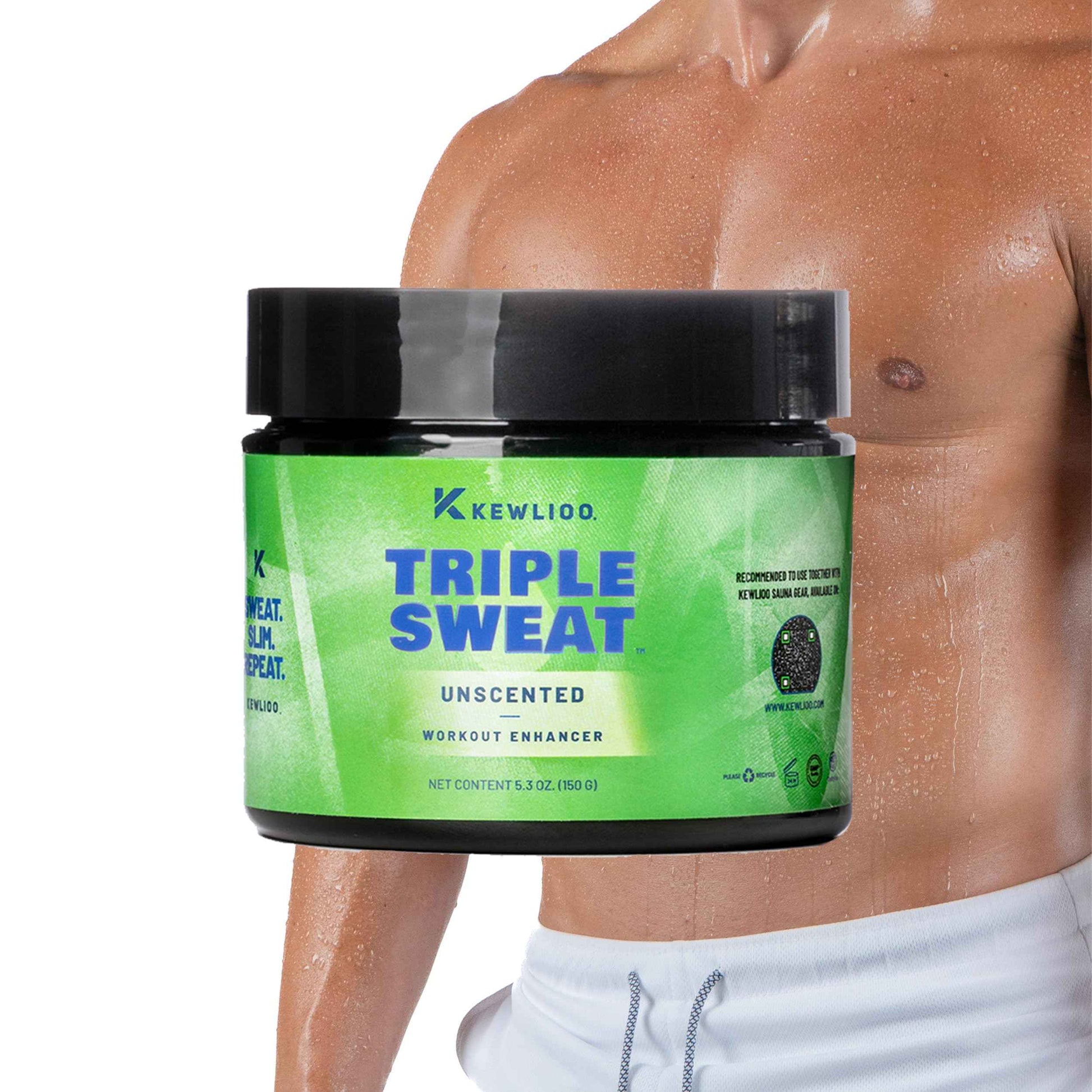 Kewlioo Triple Sweat Enhancing Cream for Workouts – Hot Sweat Cream for Arms, Belly, & Waist | Boosts Circulation & Maximizes Sweat | Pre-Workout Slimming Gel for Men & Women
