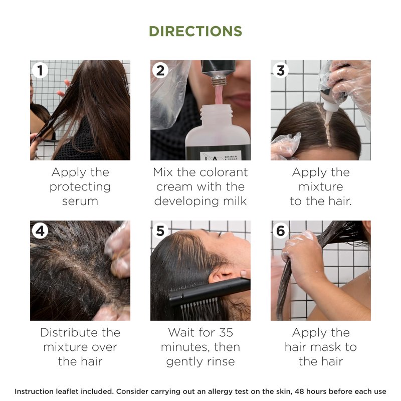 Lazartigue La Couleur Absolue, Permanent Hair Color with Botanical Extracts, Chestnut, Full Grey Coverage Coloring Kit, Vegan, Cruelty-Free, Ammonia-Free