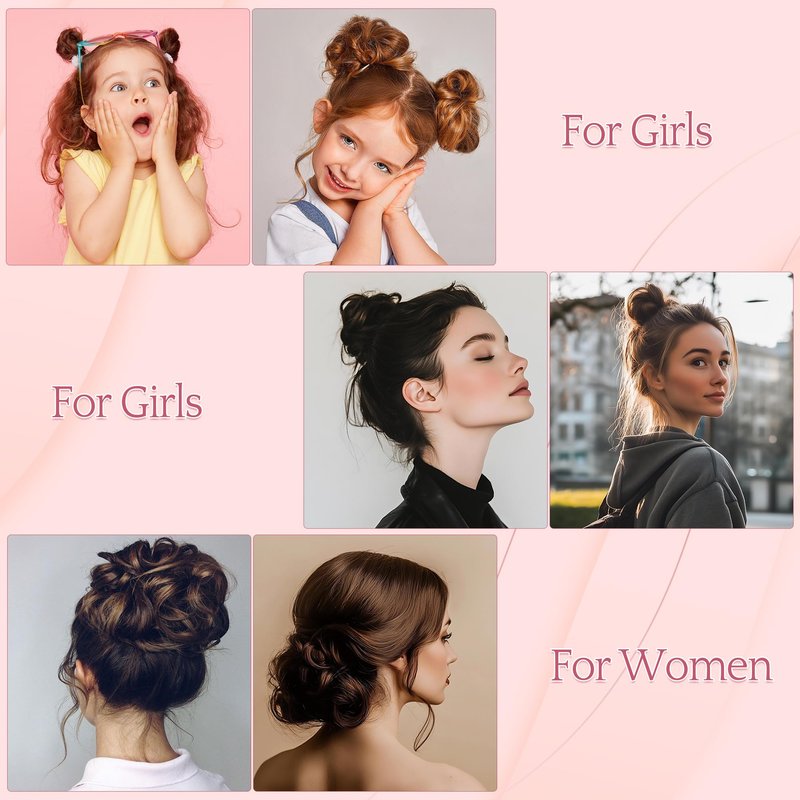 SEGO SEGOHAIR Hair Bun 100% Human Hair Natural Stright Messy Bun Hair Piece with Elastic Scrunchie for Women & Girls- 2 PCS Medium Brown