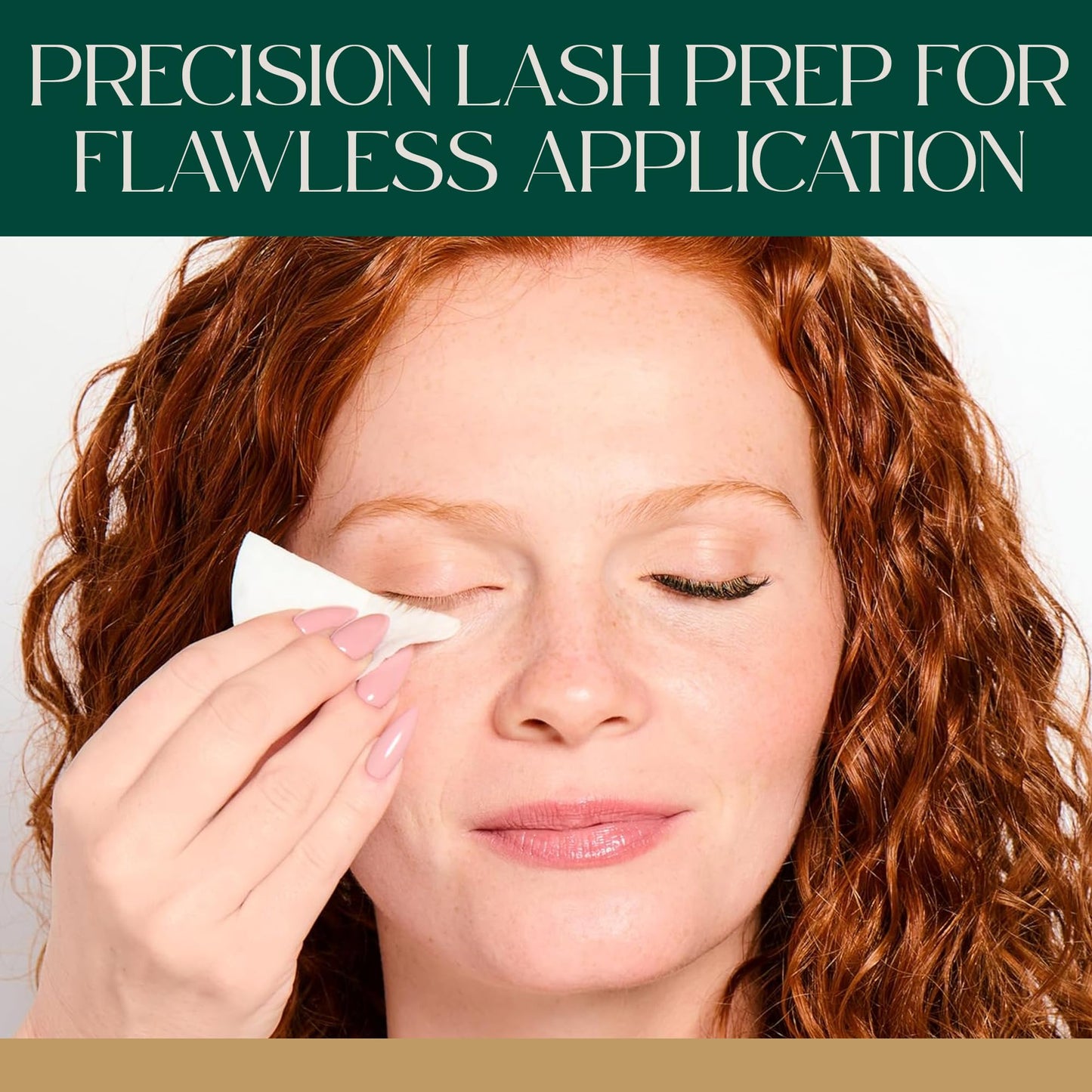 TAD Beauty Prep Pad - DIY Lash Prep Wipes to Clean and Prime Natural Lashes Before Extensions - Disposable Single Use Eyelash Pads with Tweezers - 75 Count for At Home Lash Application Professional