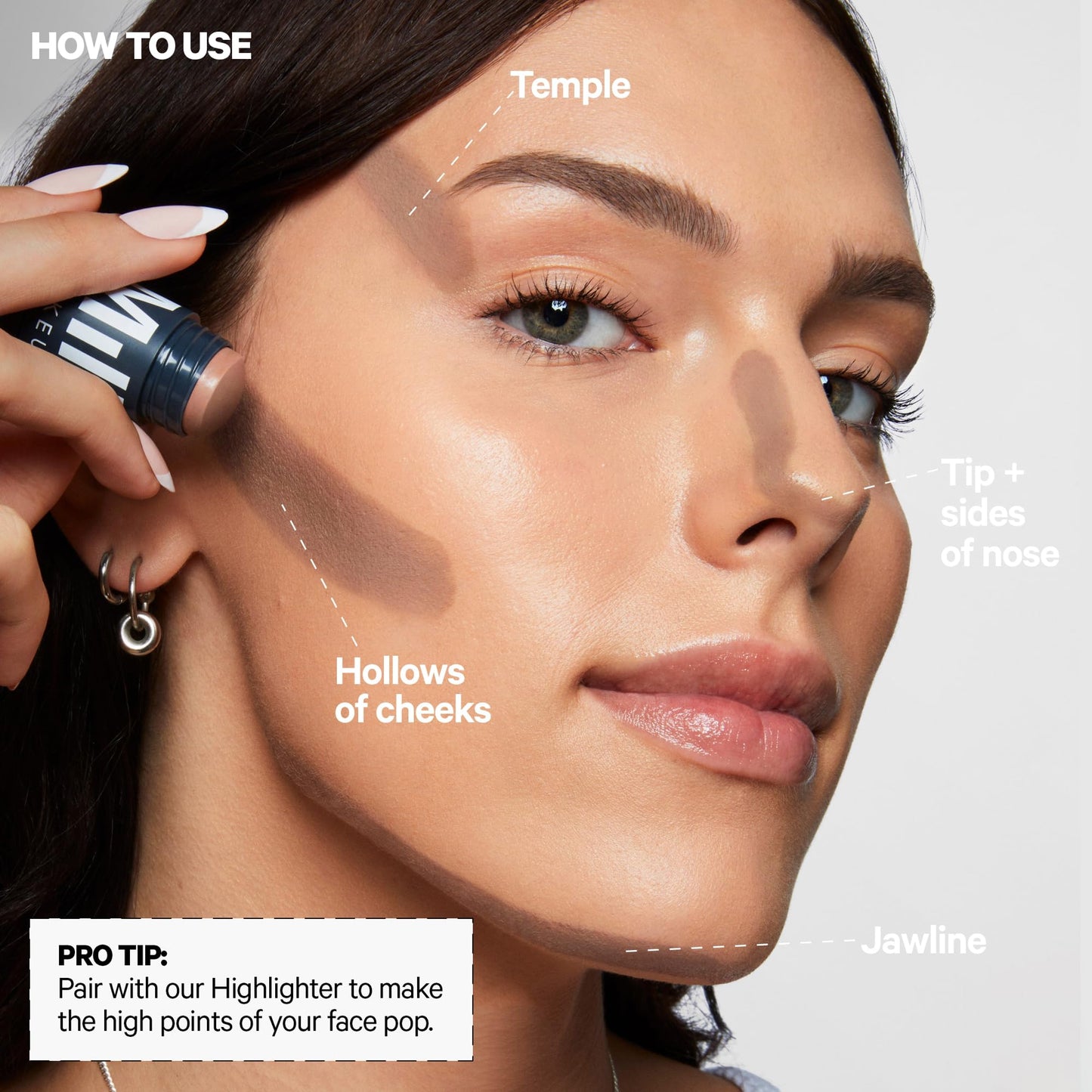 Milk Makeup Sculpt Stick – Cool-Toned Cream Contour Stick Adds Depth, Dimension + Shape for Natural-Looking Shadows – Hydrating, Buildable Formula w/Thyme Extract – Simmer (Tan to Deep), 0.19 oz