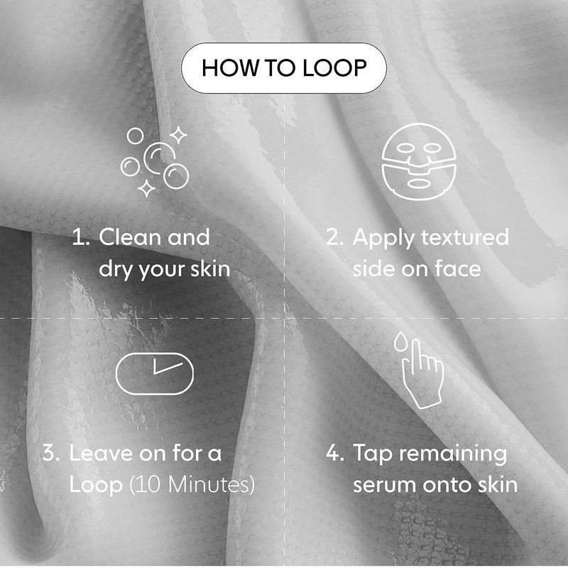 LOOPS DREAM SLEEP - Nighttime Korean Hydrogel Face Masks Face Mask Leaves Skin Toned, Plump, Hydrated, Restored - Layers Skin with Natural Oils, Vitamins, Antioxidants, & Fatty Acids 5 pc