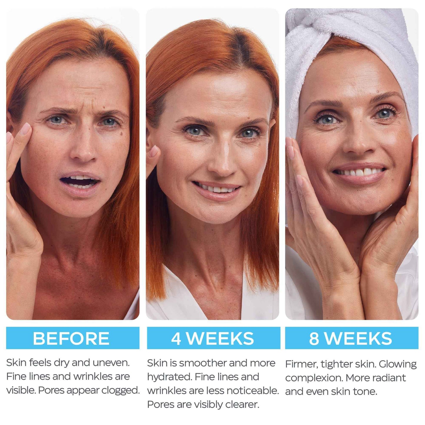 Retinol Cream for Face with Hyaluronic Acid, Day-Night Anti-Aging Moisturizer for Women, Men, Collagen Cream for Face Reduces Wrinkles, Dryness, 1.85 Oz