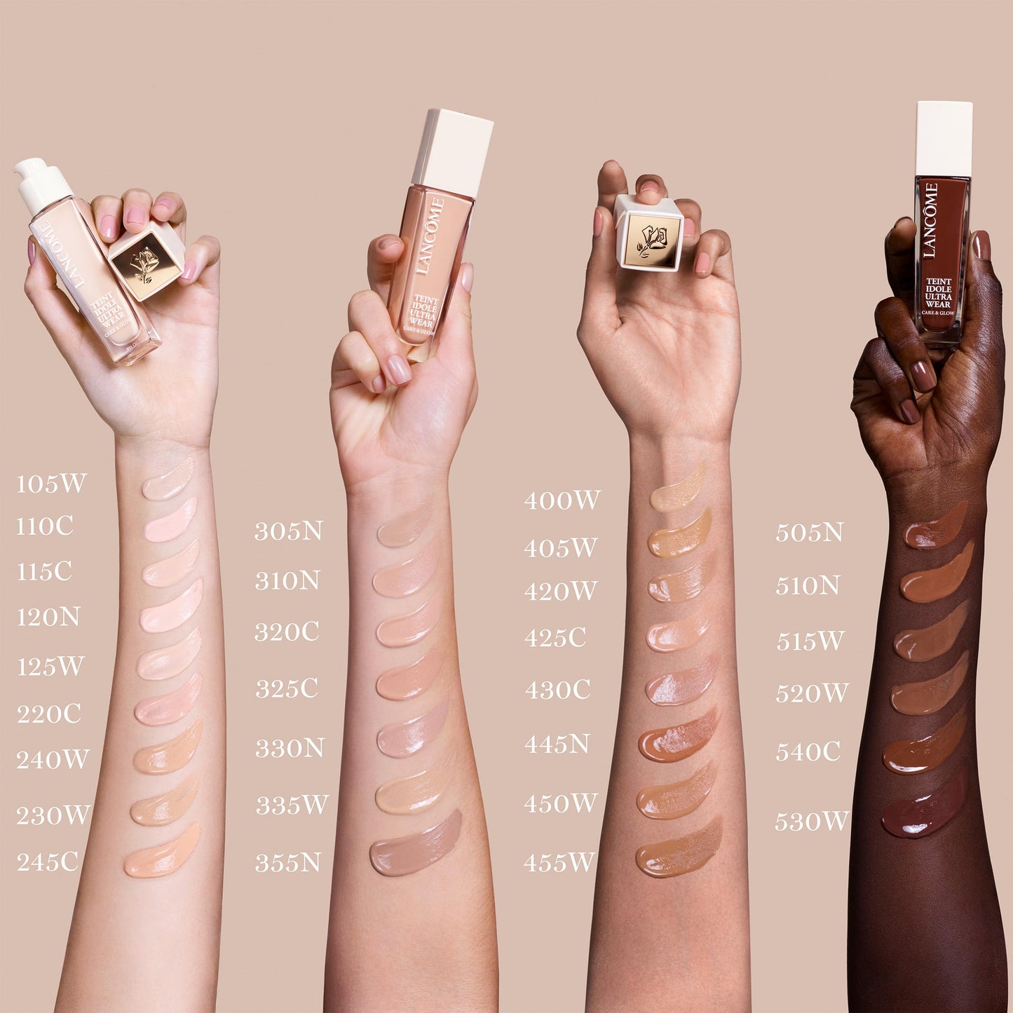 Lancôme Teint Idole Ultra Wear Care & Glow Longwear Foundation with SPF 27, Hydrating Medium Buildable Coverage & Glow Finish - 115C