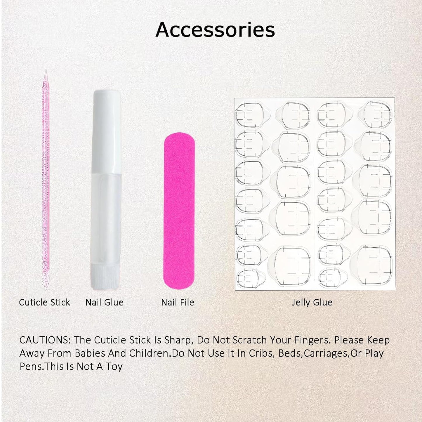 Colorful Handmade Devil Eyes Press-On Nails - Long Stiletto 3D False Nails for Women | 10 Pcs Set with Glue (White-S)