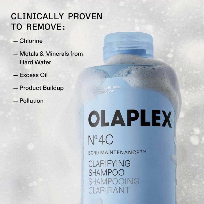 Olaplex Nº.4C Bond Maintenance™ Clarifying Deep Cleansing Shampoo | Removes Damage Causing Impurities & Buildup | Helps Restore Color Vibrancy | For Coily, Curly, Straight, and Wavy, 8.5 Fl. Oz.
