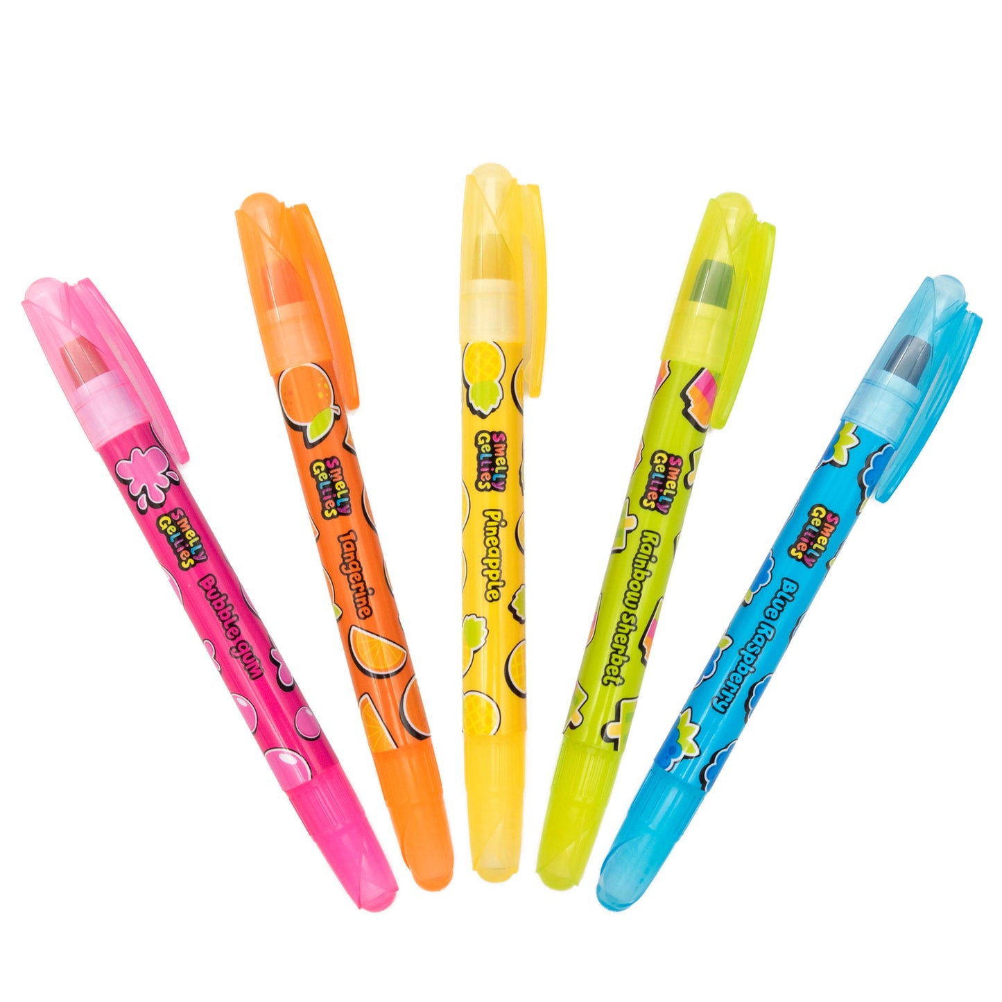 Smelly Gellies - Patented Gourmet Scented Glidewrite Gel Coloring Sticks, Crayons, Highlighters - 5 Count - Gifts for Kids