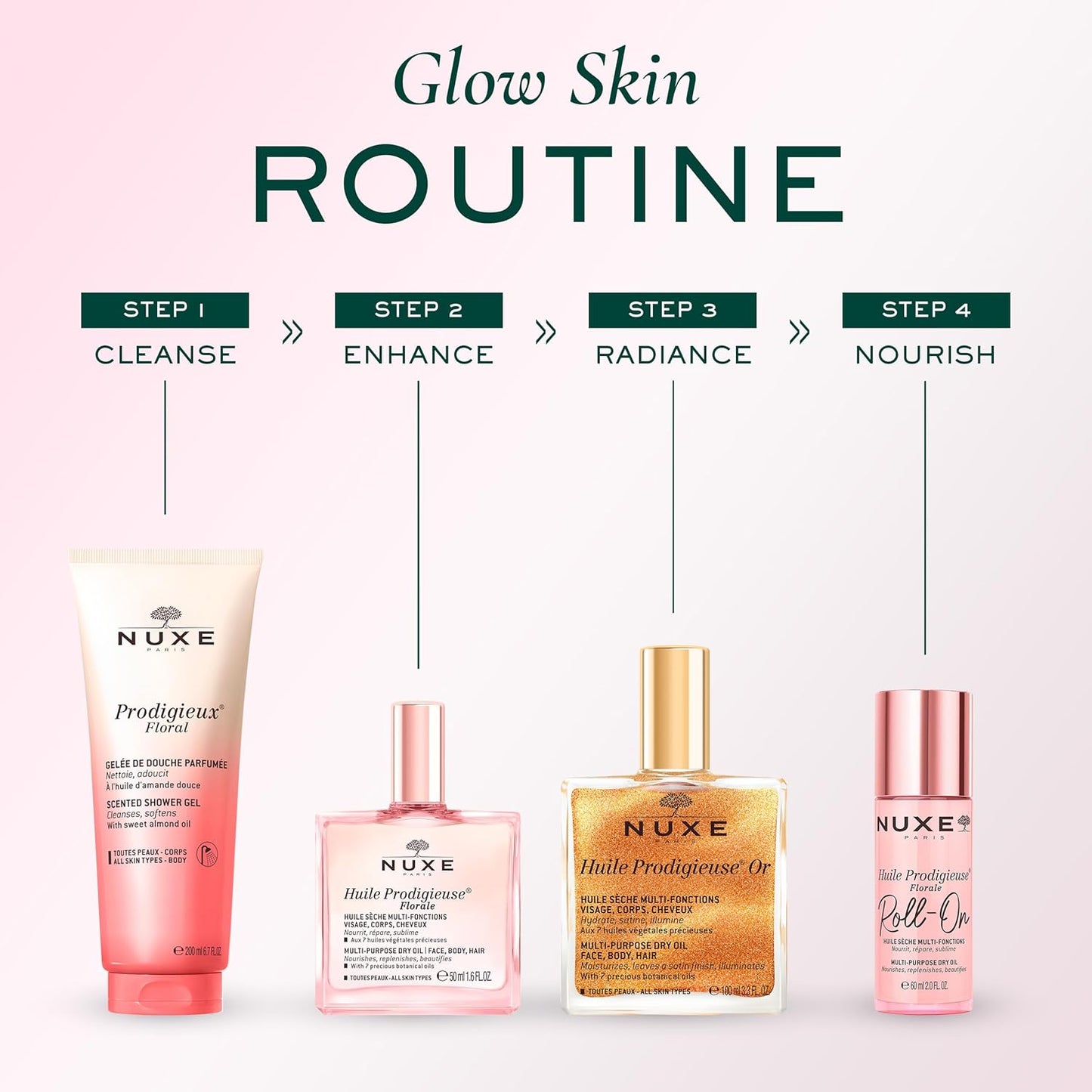 NUXE Huile Prodigieuse Floral - Multi-Use Oil for Body, Face & Hair | Hydrating & Radiant Glow
