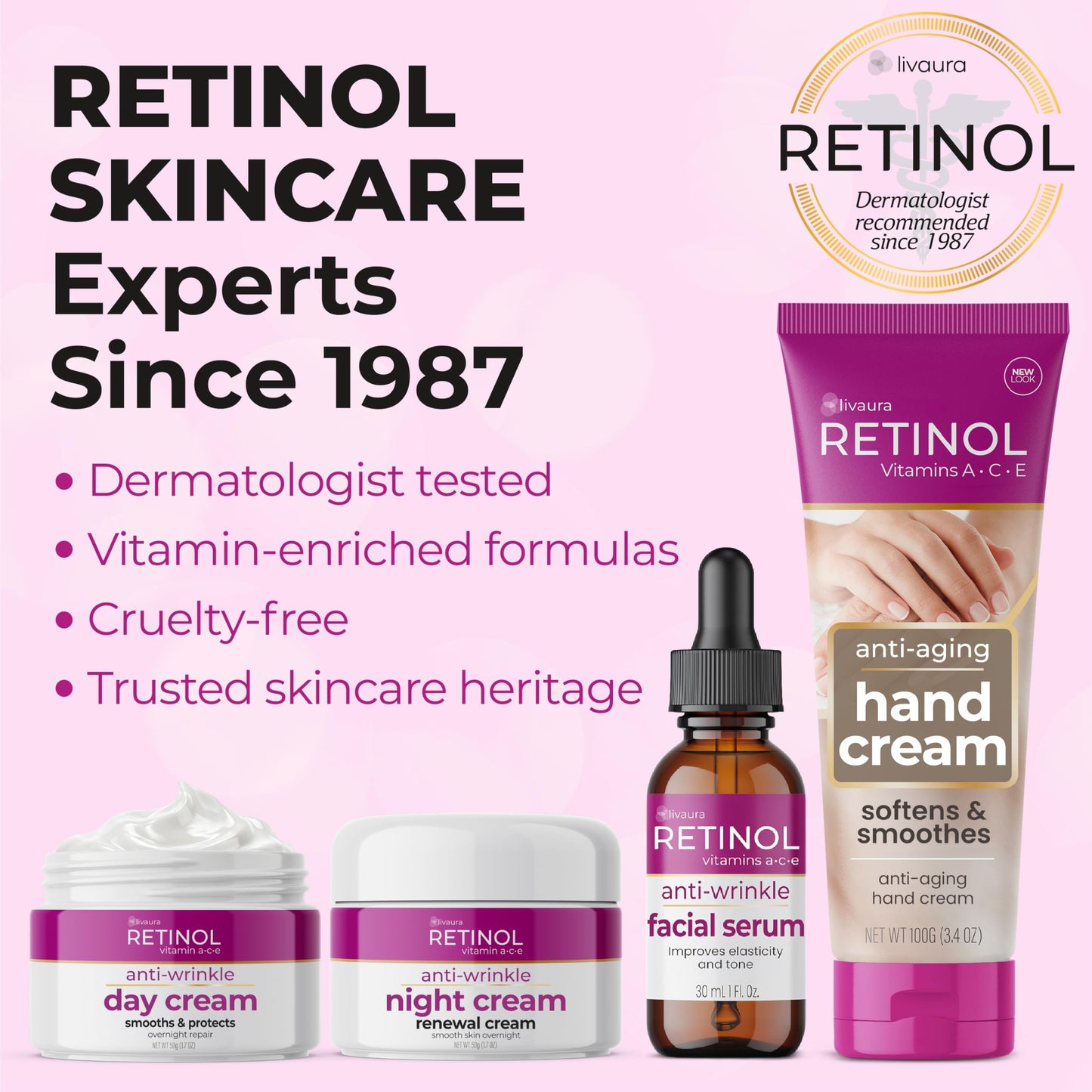 LIVAURA Retinol Night Cream – Anti Aging Face Cream for Women, Retinol Night Moisturizer for Face, Wrinkle Creams & Hydrating Facial Creams for Mature Skin, Reduce Fine Lines And Other Signs of Aging