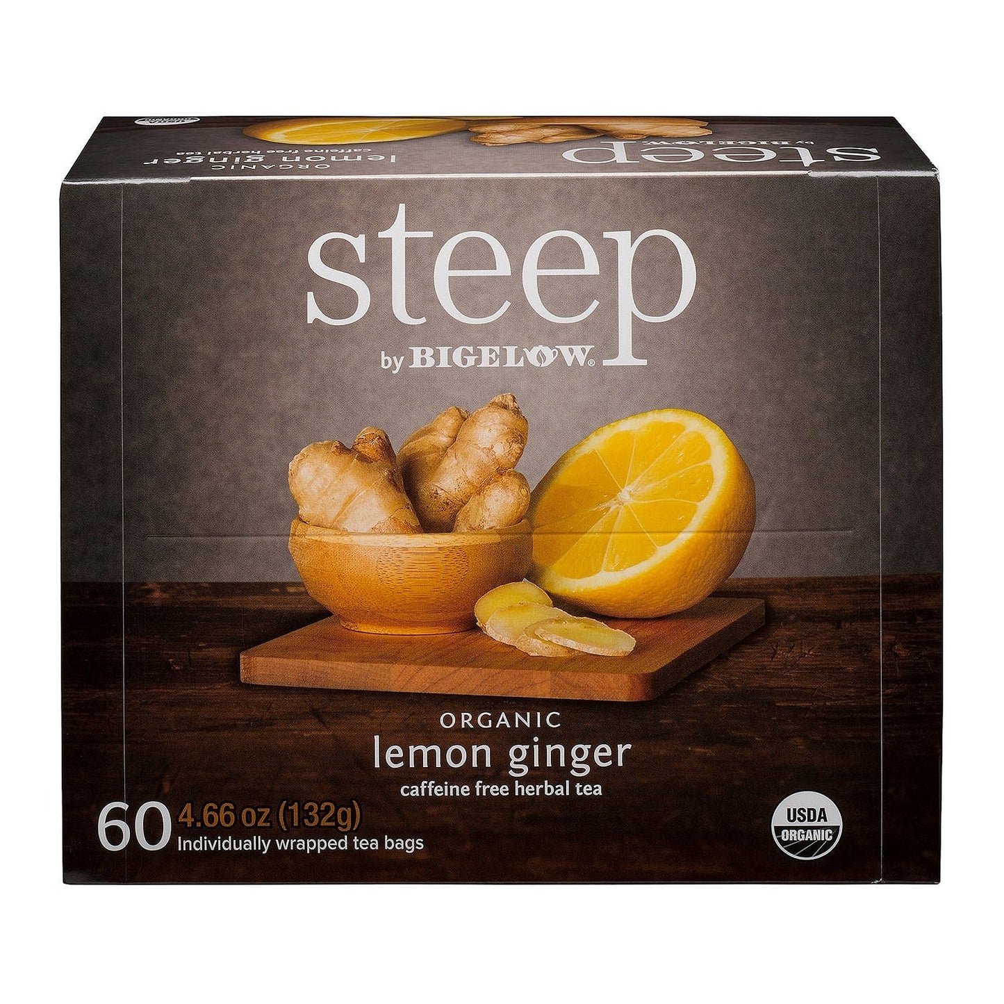 Bigelow Organic Steep Lemon Ginger Tea (60 ct.) AS.