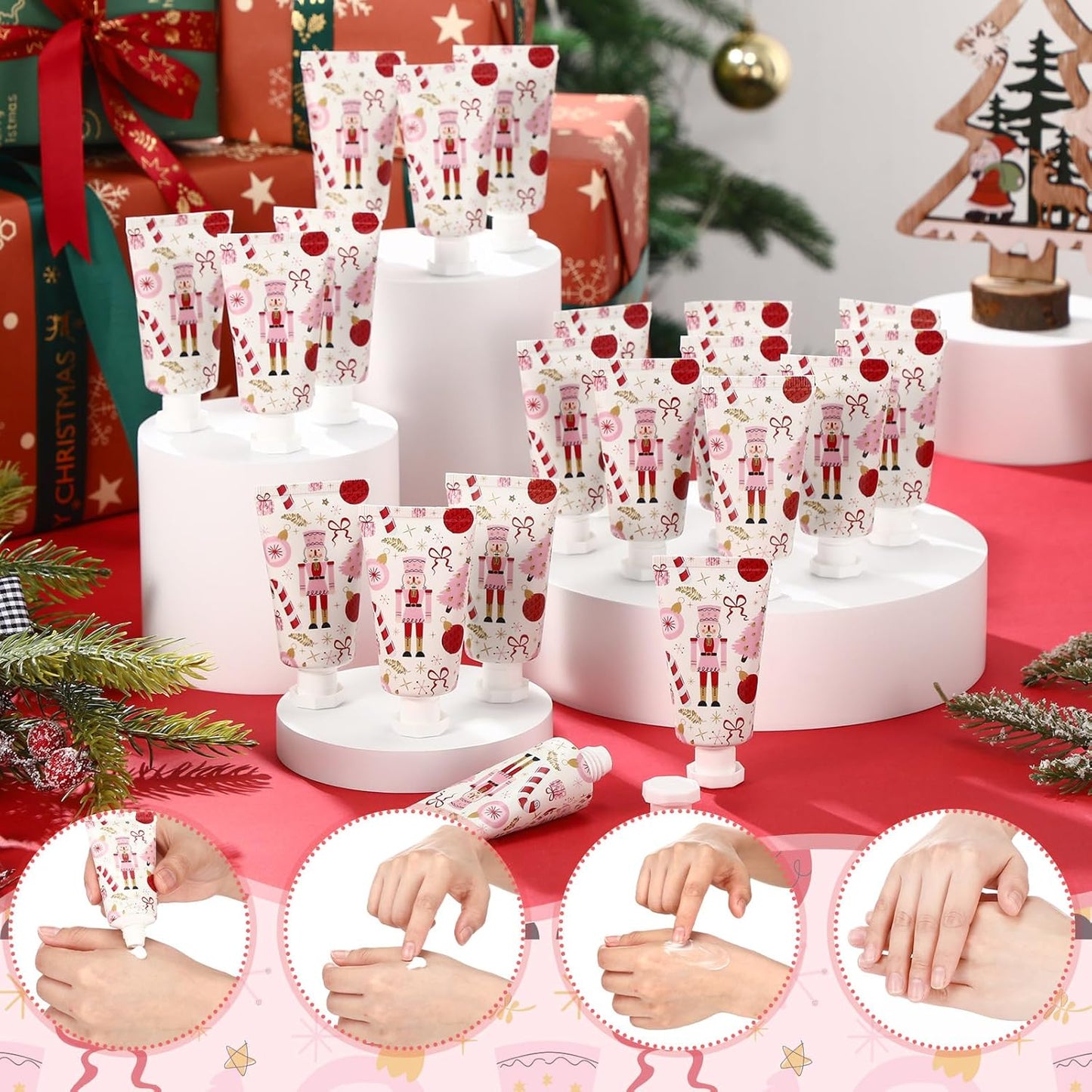 Christmas Nutcracker Hand Cream - 50 Pcs Travel Size | 1 Oz/30 ml Gifts for Women, Coworkers, Teachers, Nurses