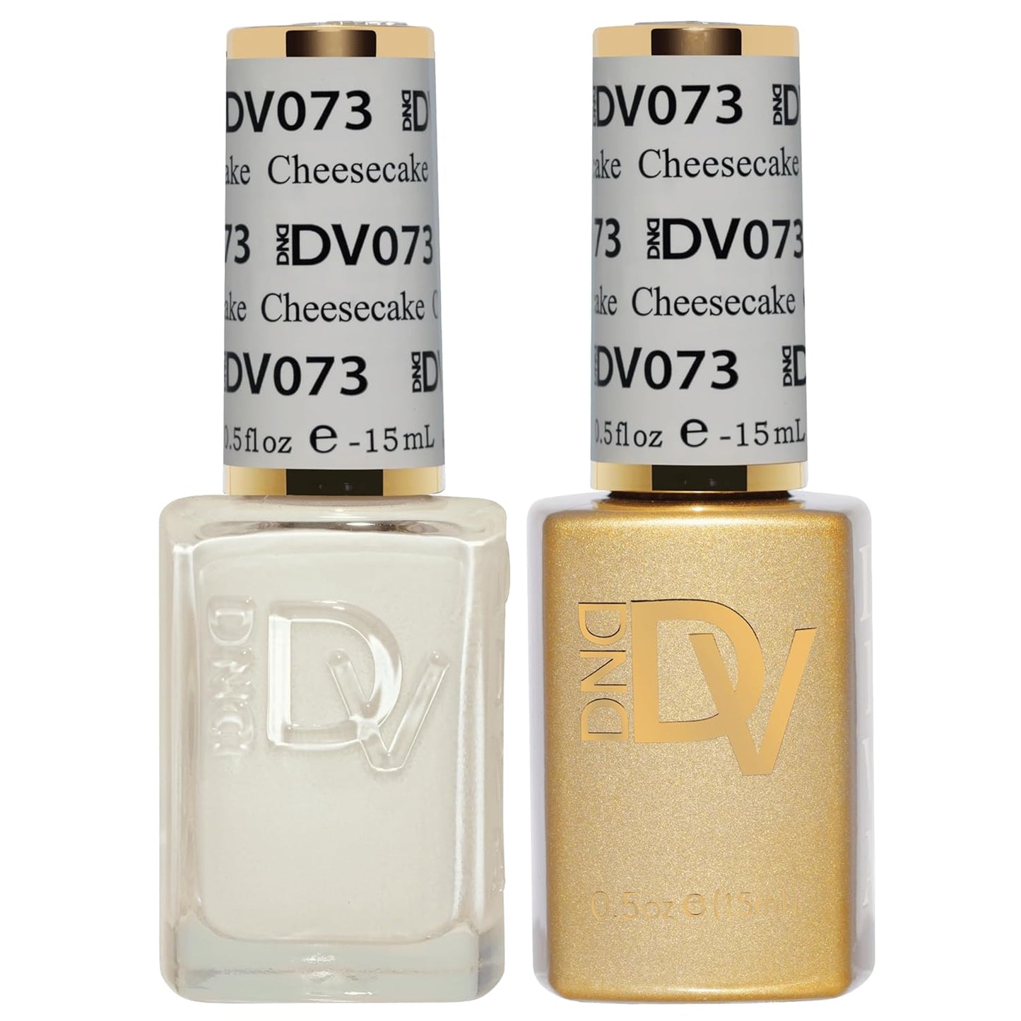 DND Gel Polish Set - Coquette Collection UV/LED Gel & Air Dry Nail Lacquer Duo | 073 Cheesecake, 0.5 Fl Oz