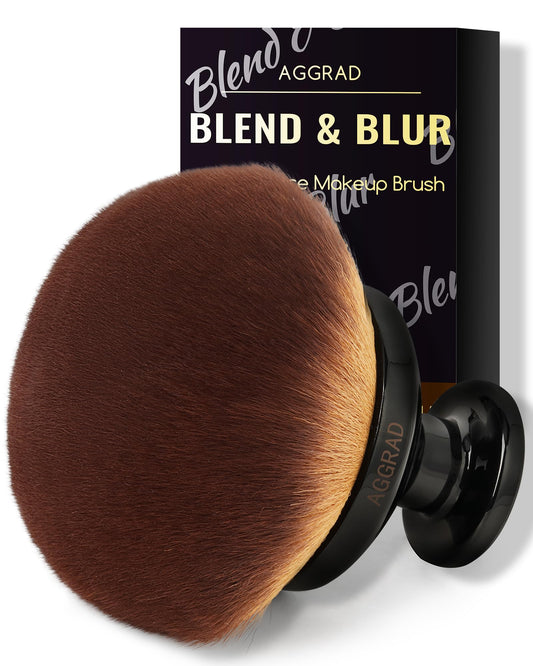 Ultra Large Blend & Blur Kabuki Brush for Body Leg Makeup Tattoo Cover Up Self Tanning, Self Tanner Brush for Self Tan, Back Tanning Applicator for Sunscreen Lotion Bronzers, Body Coverage Perfector