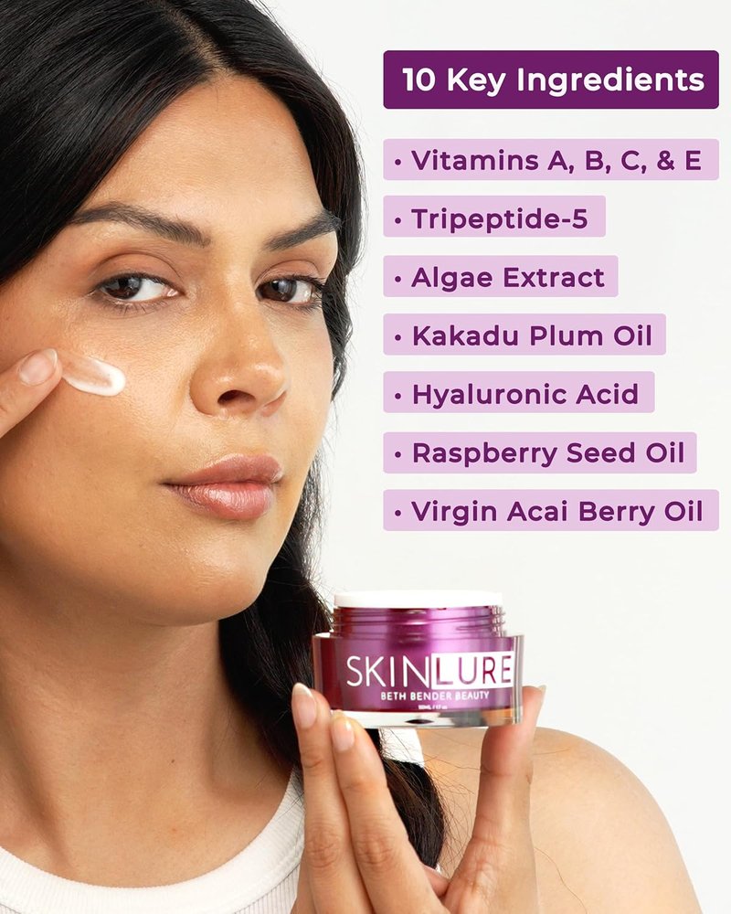 SKINLURE Hydrating Face Moisturizer - Vitamin C & Hyaluronic Acid for Anti-Aging | Nourishing Formula for Dry, Sensitive Skin