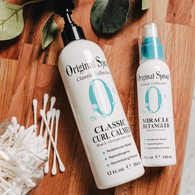 Original Sprout Curl Calmer - Moisturizing Anti-Frizz Styling Cream for All Hair Types | 12 oz.