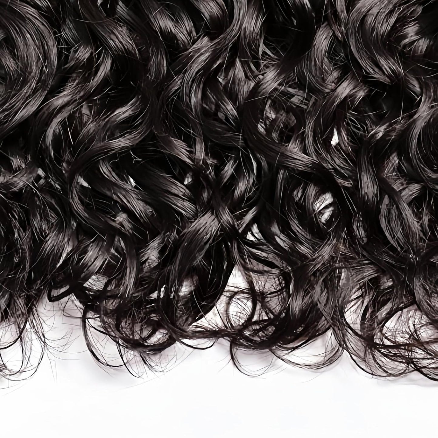 Czrleaty Water Wave Human Hair Bundles, Unprocessed Wet and Wavy Hair 4Bundles 200g, 12 Inch Brazilian Deep Curly Wave Human Hair Extensions