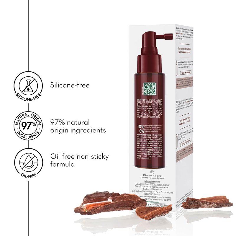 Klorane Intense Strengthening Serum - Natural Hair Thinning Solution for Thicker, Stronger Hair - 3.3 fl. oz.