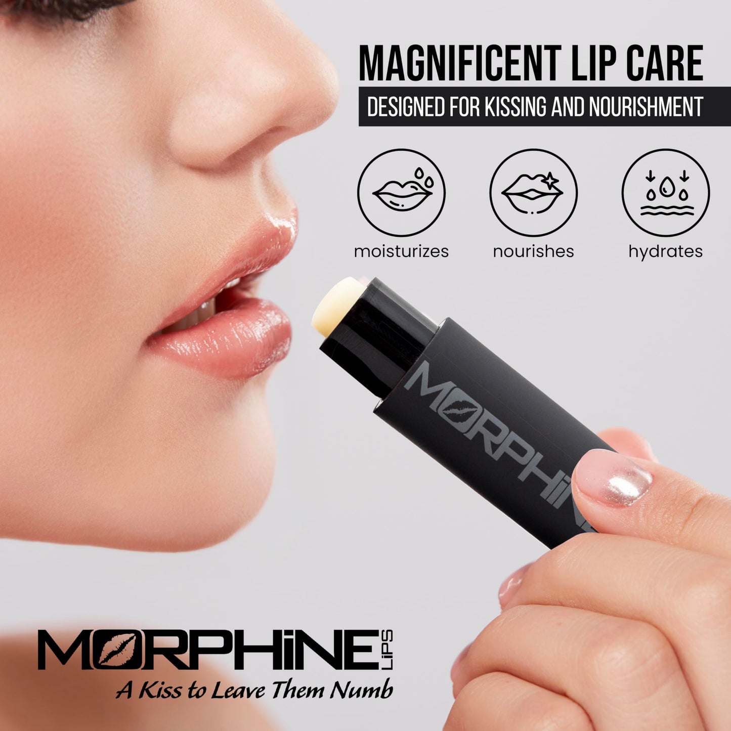 Original by Morphine Lips - Peach Mango Chapstick, 2 Pack - Buzzing and Tingling Lip Balm for Perfect Kiss, Numbing Chap stick, Gift for Boyfriend Girlfriend, Organic Natural Lip Moisturizer, 0.14oz