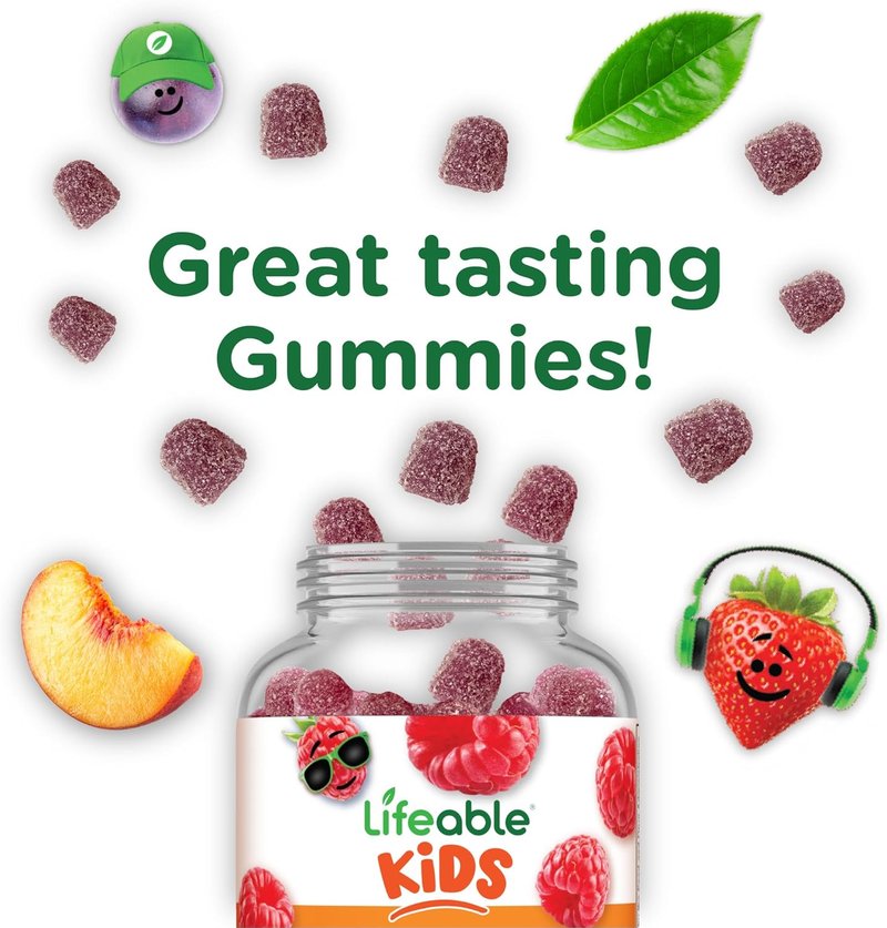 Kids Biotin Gummies - 5,000mcg Vegan Hair Supplement | Great Tasting Natural Flavor | 90 Count