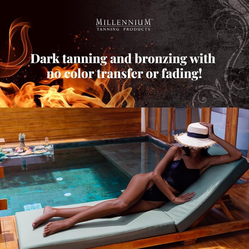 Millennium: Dark Tanning Lotion for Tanning Beds or Outdoors - Tanning Bed Lotion with Bronzer & Silicone for Tattoo Protection - Women & Mens Tanning Lotion - Insanely Black 60x, Mega Tingle, 13.5oz
