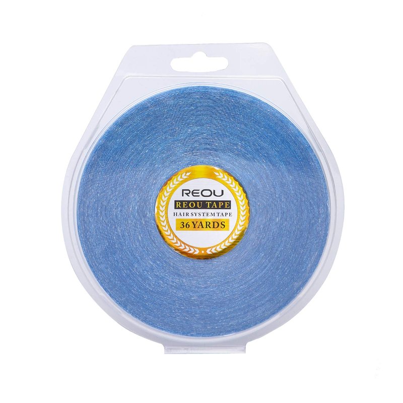 REOU Hair System Tape Roll for Hair Extension Double-Sided Replacement Tape Waterproof Strong Hold 36 Yards Blue …