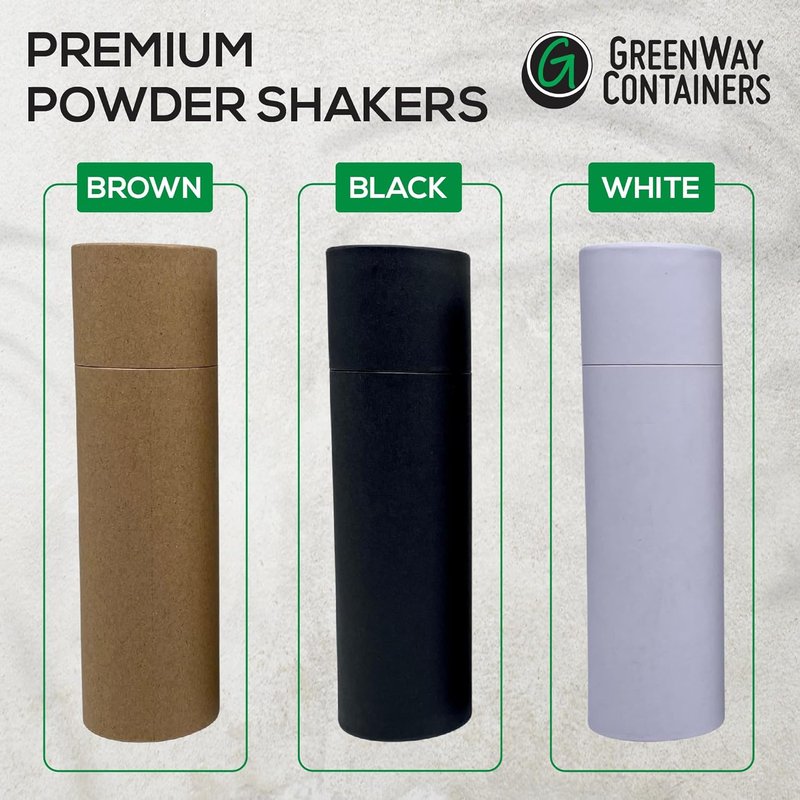 Kraft Paper Shaker Tubes - 10 Pack Biodegradable Containers for Powdered Cosmetics | 4oz, Fully Compostable, White